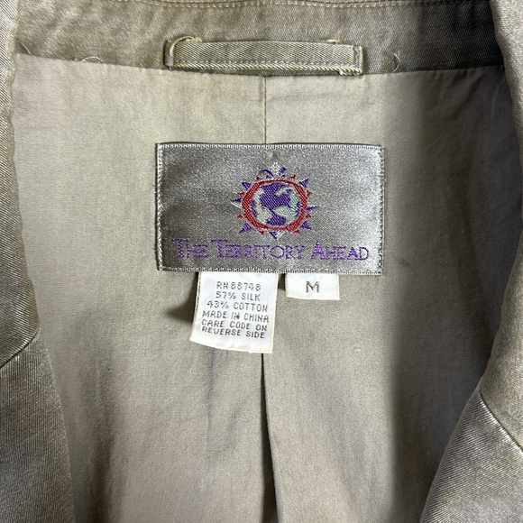 Vintage The Territory Ahead Silk & Cotton Blend Elongated Field Utility Blazer - Picture 6 of 10